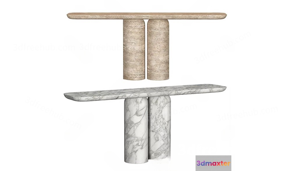Modern Console Table 3D Model - 19351 - VRAY Render