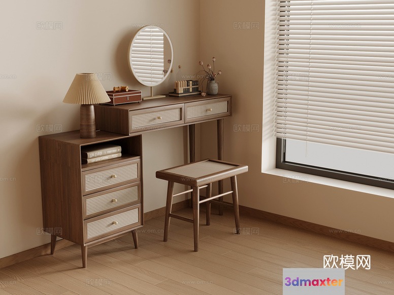 Mid-Century Modern Dresser 3D Model - 4031 - VRAY Render