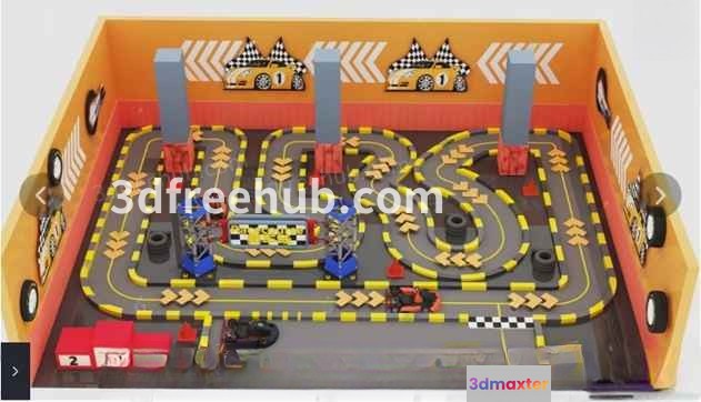 A 3D Racing Track 3D Model - 20537 - VRAY Render