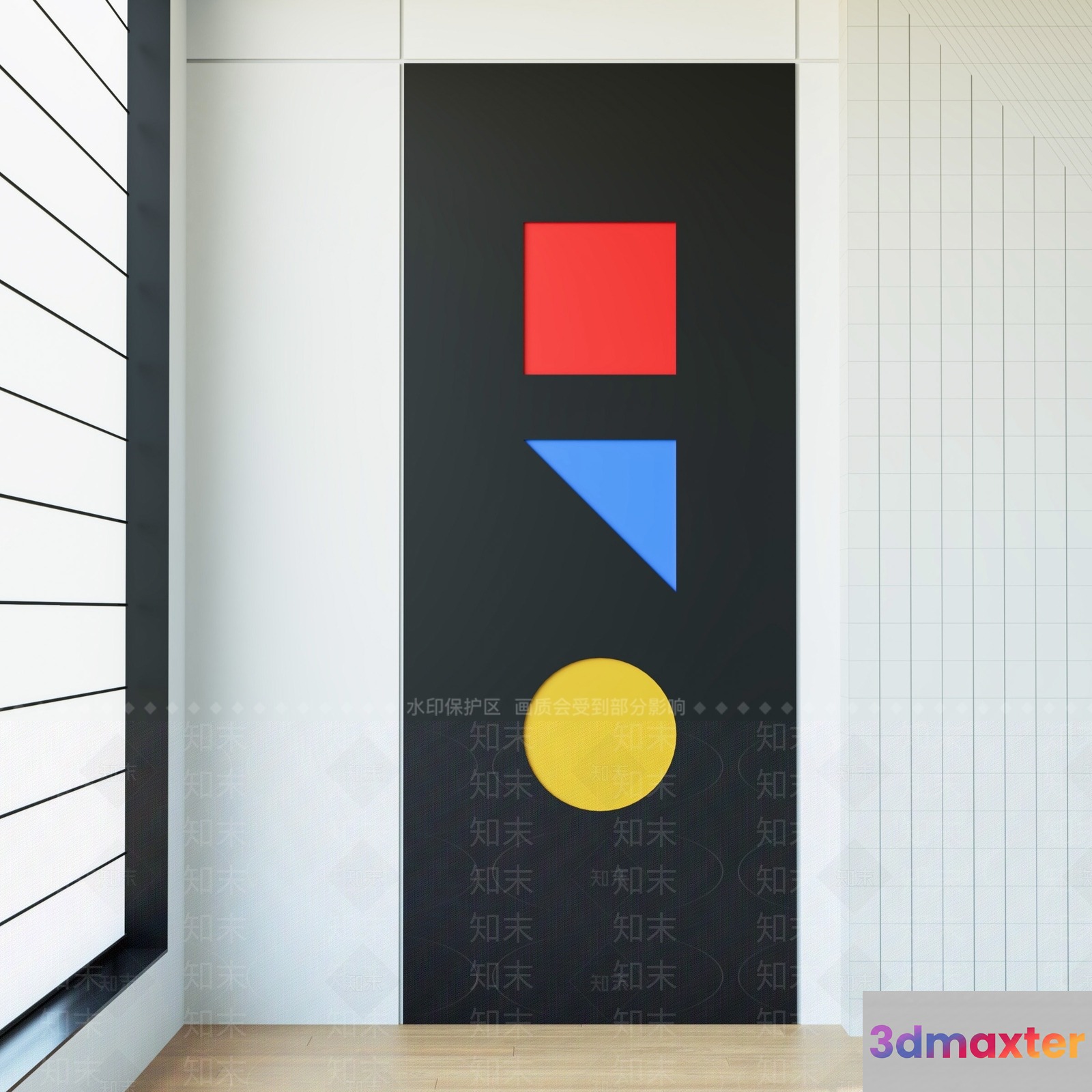 Abstract Art Piece 3D Model - 3522 - VRAY Render