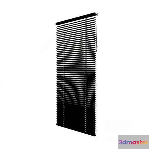 Black Venetian Blinds 3D Model - 9504 - VRAY Render