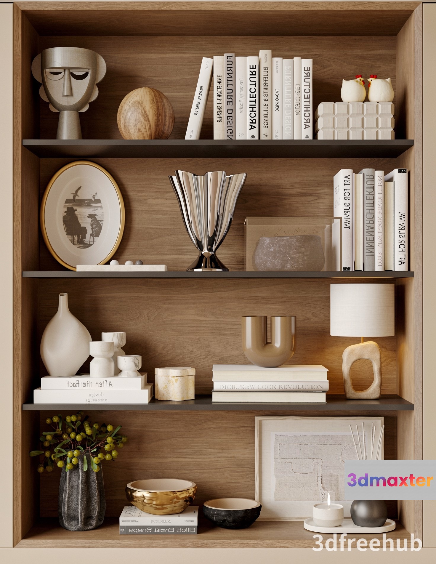 Modern Shelving Unit 3D Model - 20464 - VRAY Render