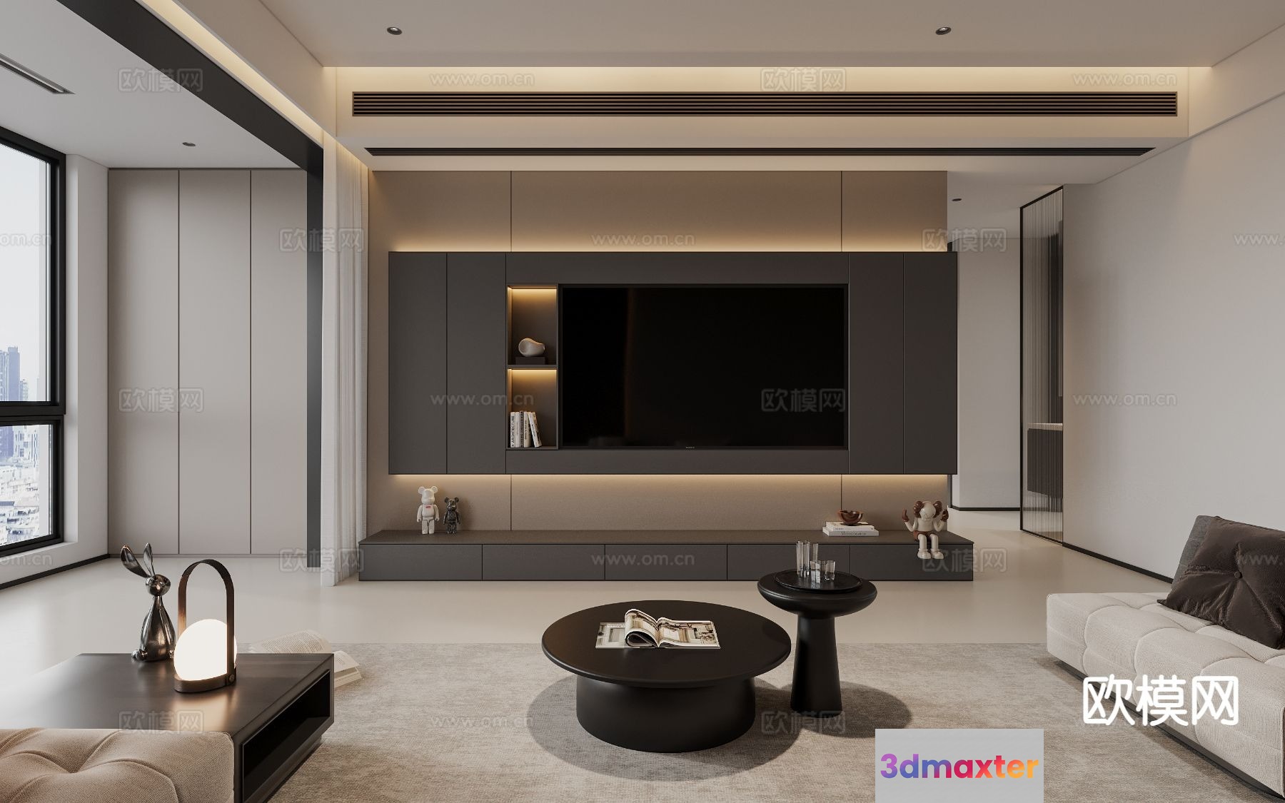 Modern Living Room 3D Model - 9777 - VRAY Render