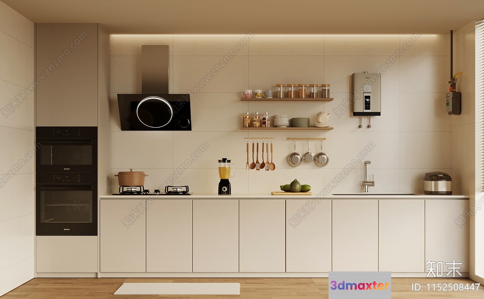 Modern Kitchen 3D Model - 115 - VRAY Render