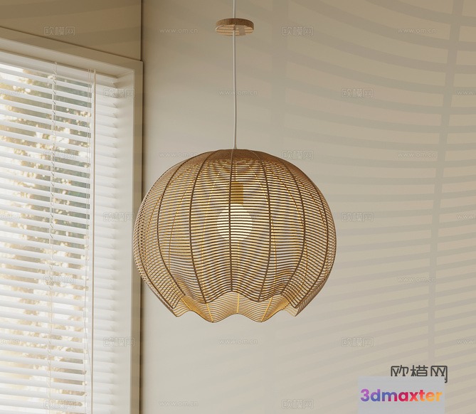 Gold Light Fixture 3D Model - 21686 - VRAY Render