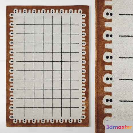 A Grid Rug 3D Model - 826 - VRAY Render