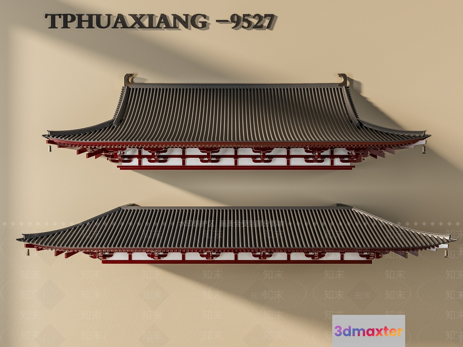 Traditional Chinese Roofing 3D Model - 1641 - VRAY Render
