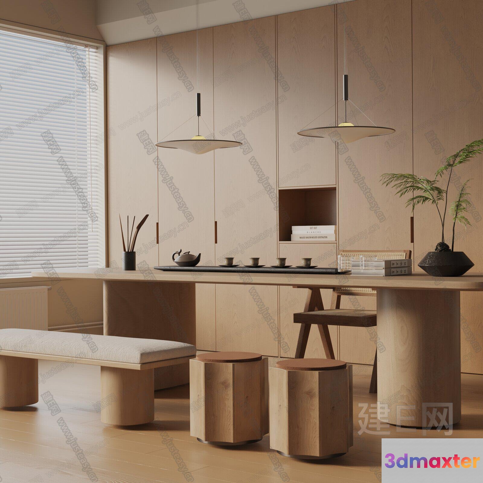 Modern Dining Room 3D Model - 12691 - VRAY Render