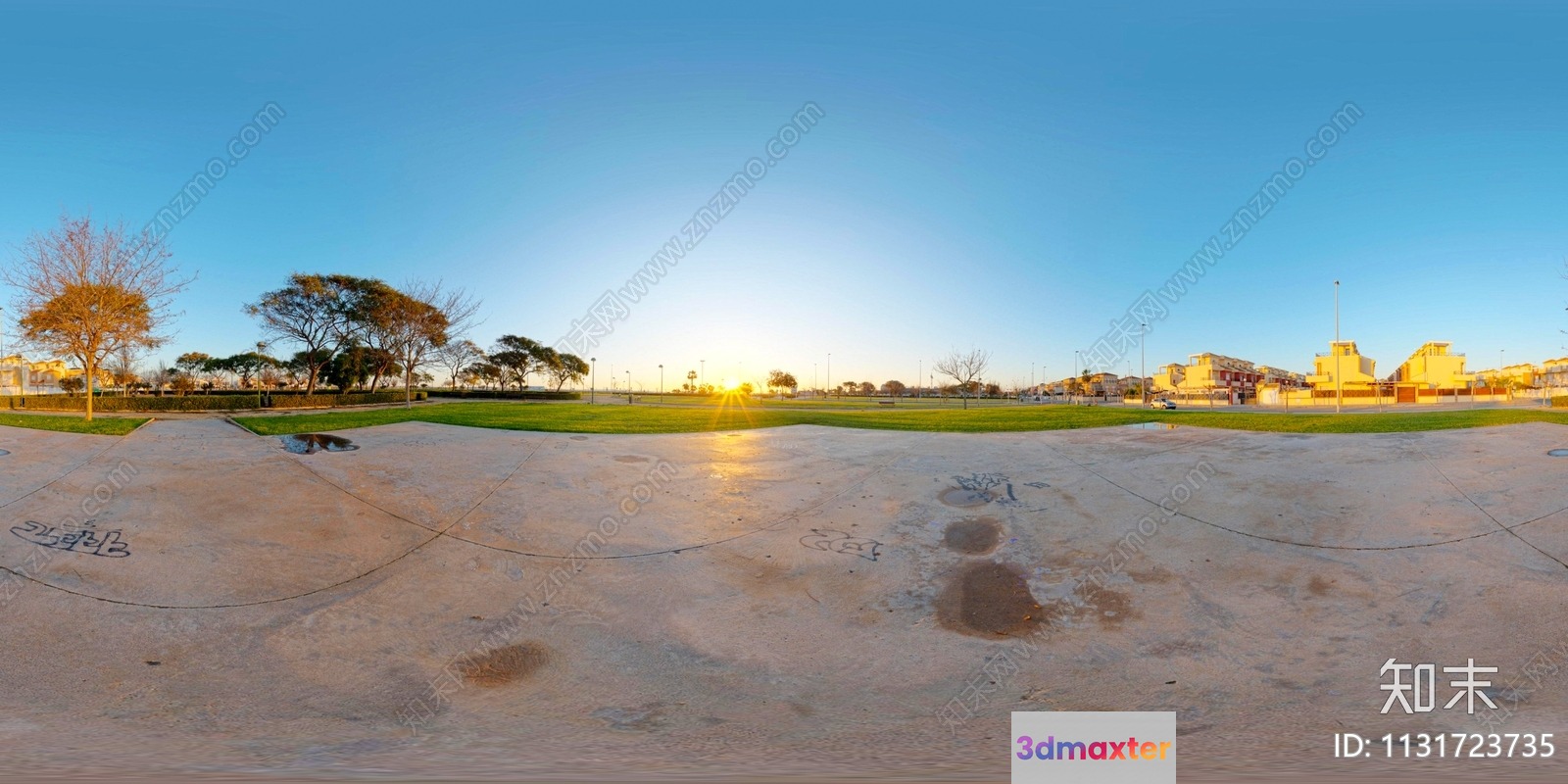 A Large Empty Concrete Area 3D Model - 15461 - VRAY Render