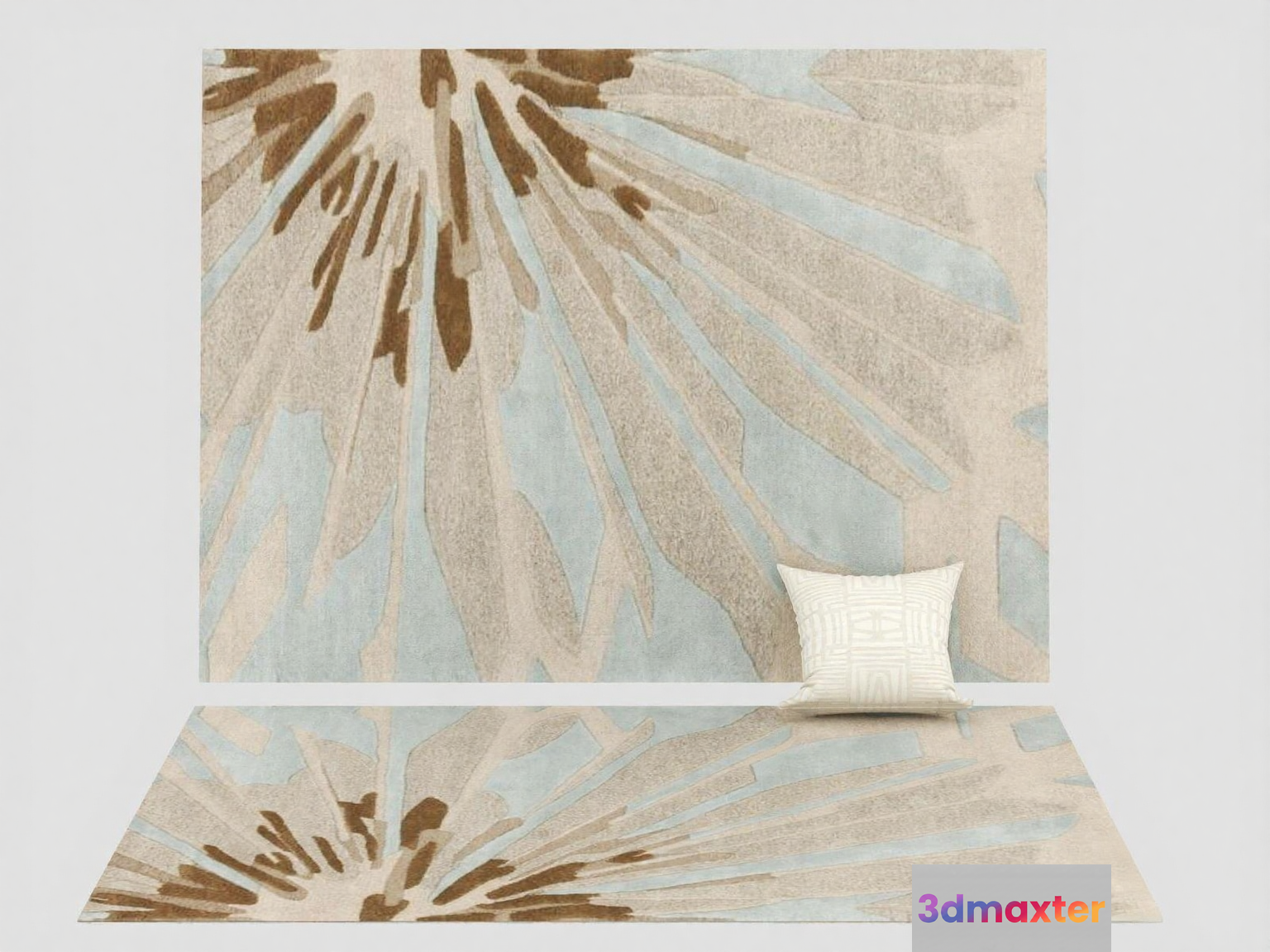 A Rug With A Floral Pattern 3D Model - 2990 - VRAY Render