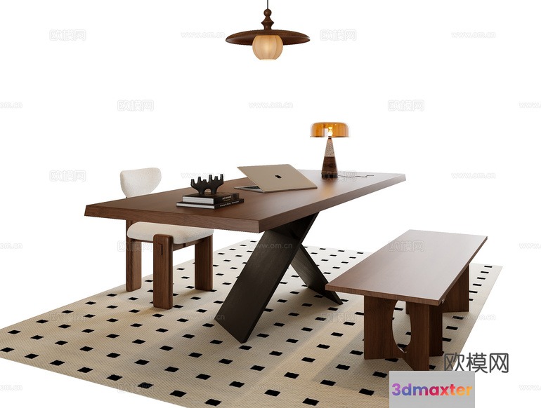 Modern Home Office 3D Model - 6747 - VRAY Render