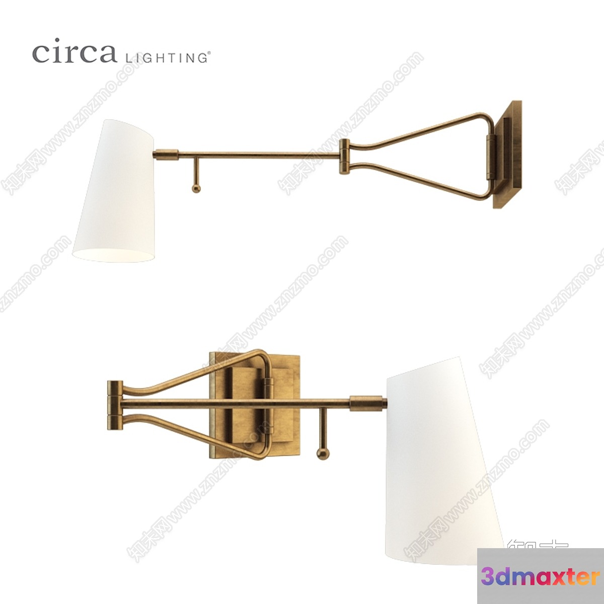 Gold Light Fixture 3D Model - 18621 - VRAY Render