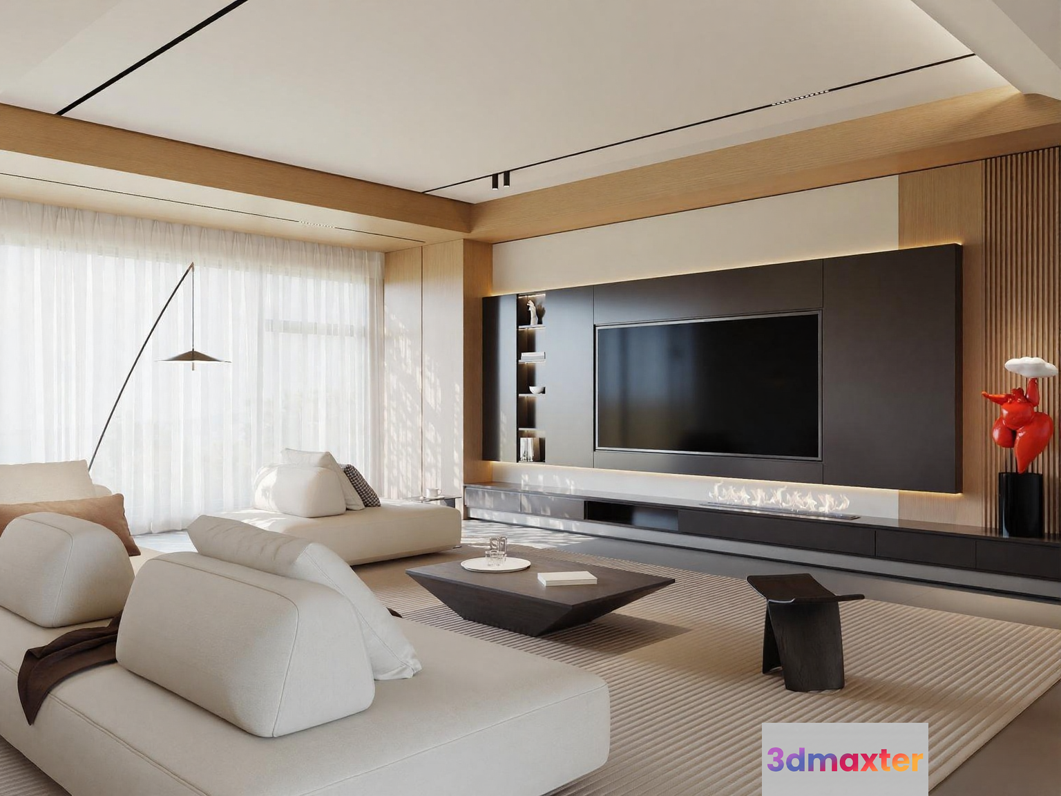 Modern Living Room 3D Model - 6246 - CORONA Render
