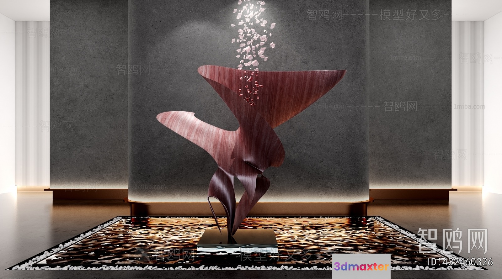A Decorative Metal Sculpture 3D Model - 19836 - VRAY Render