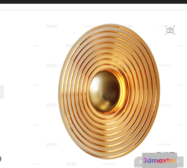 Gold Light Fixture 3D Model - 2486 - CORONA Render