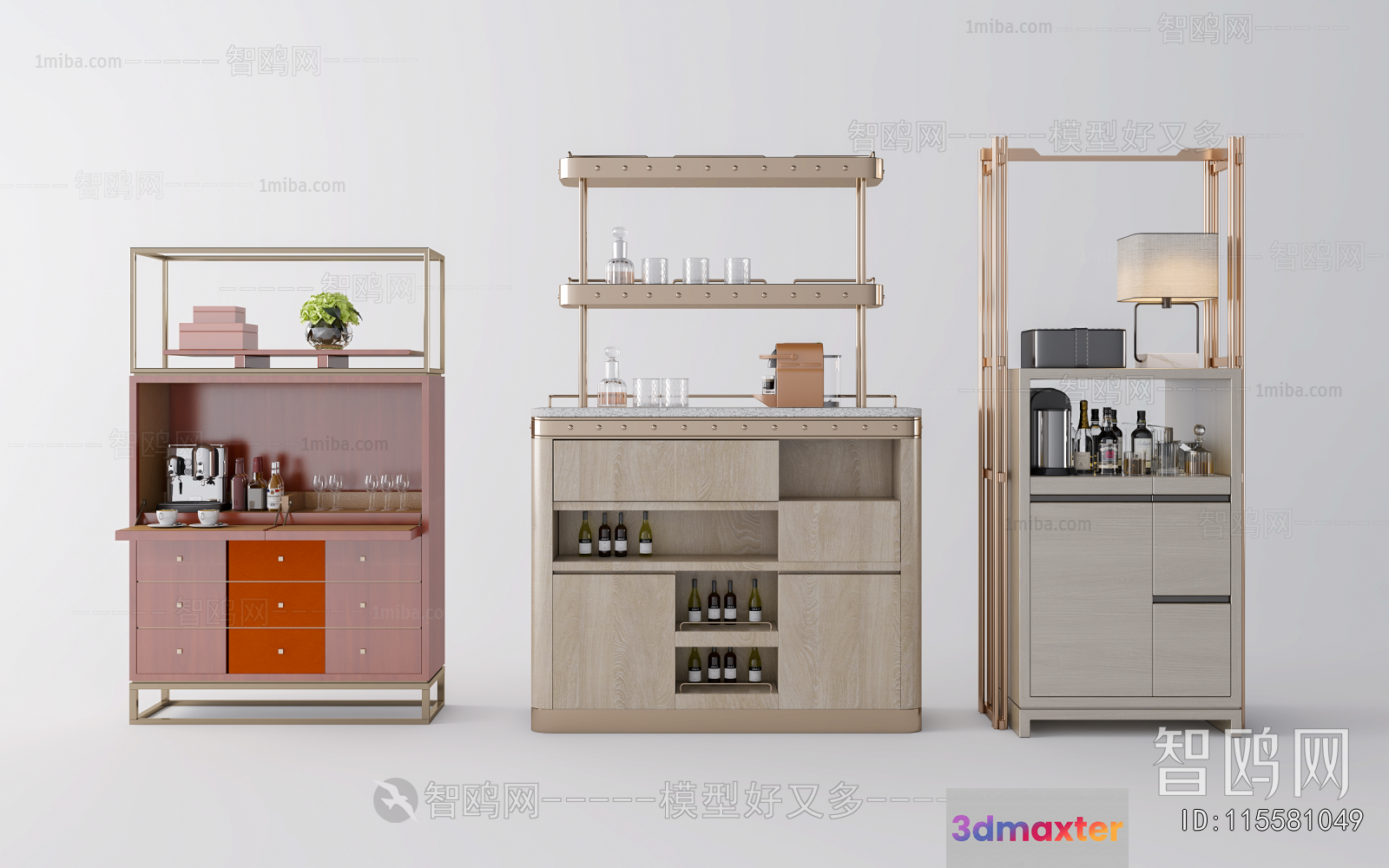 Modern Bar Furniture 3D Model - 23442 - VRAY Render