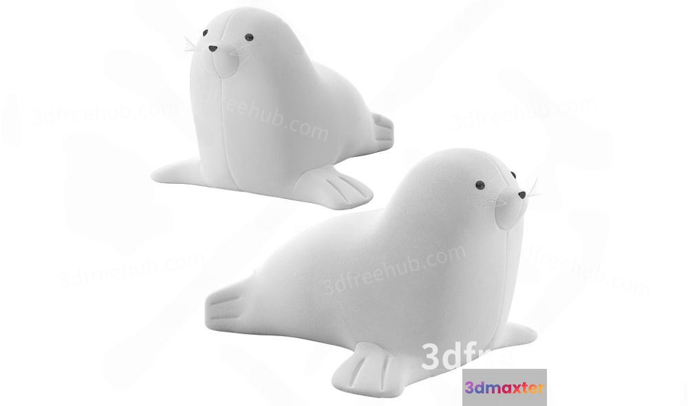 A 3D Seal Model 3D Model - 19628 - VRAY Render