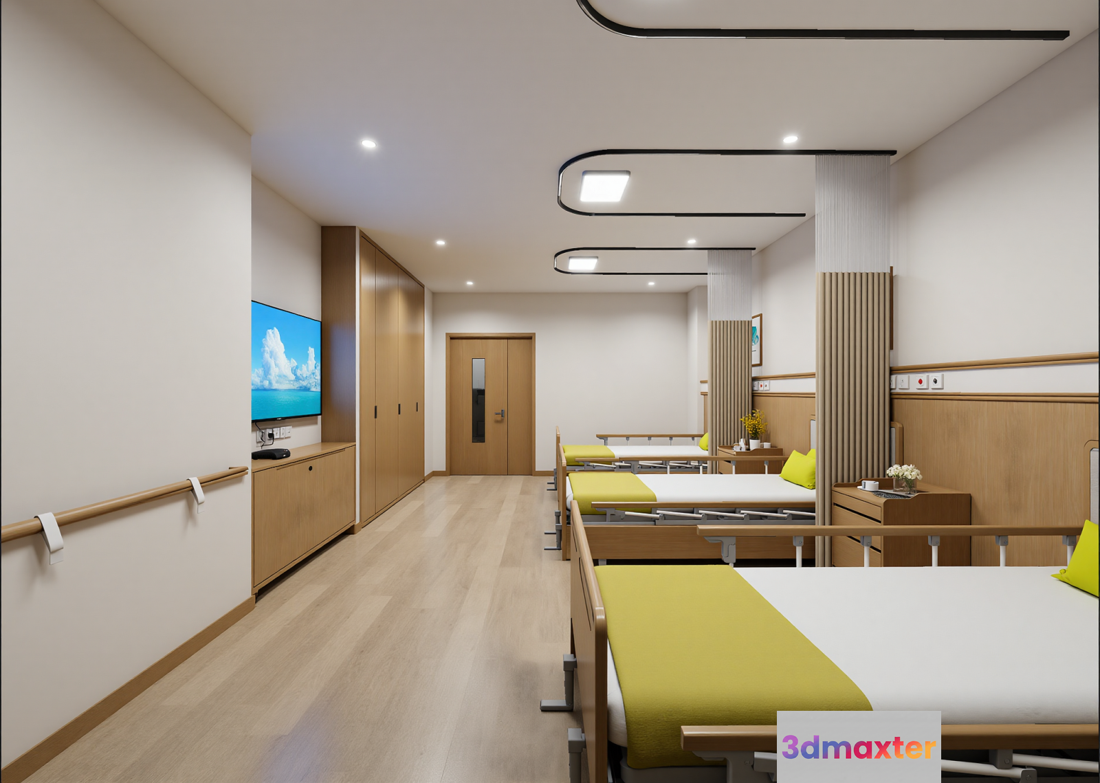 Hospital Room 3D Model - 7916 - VRAY Render