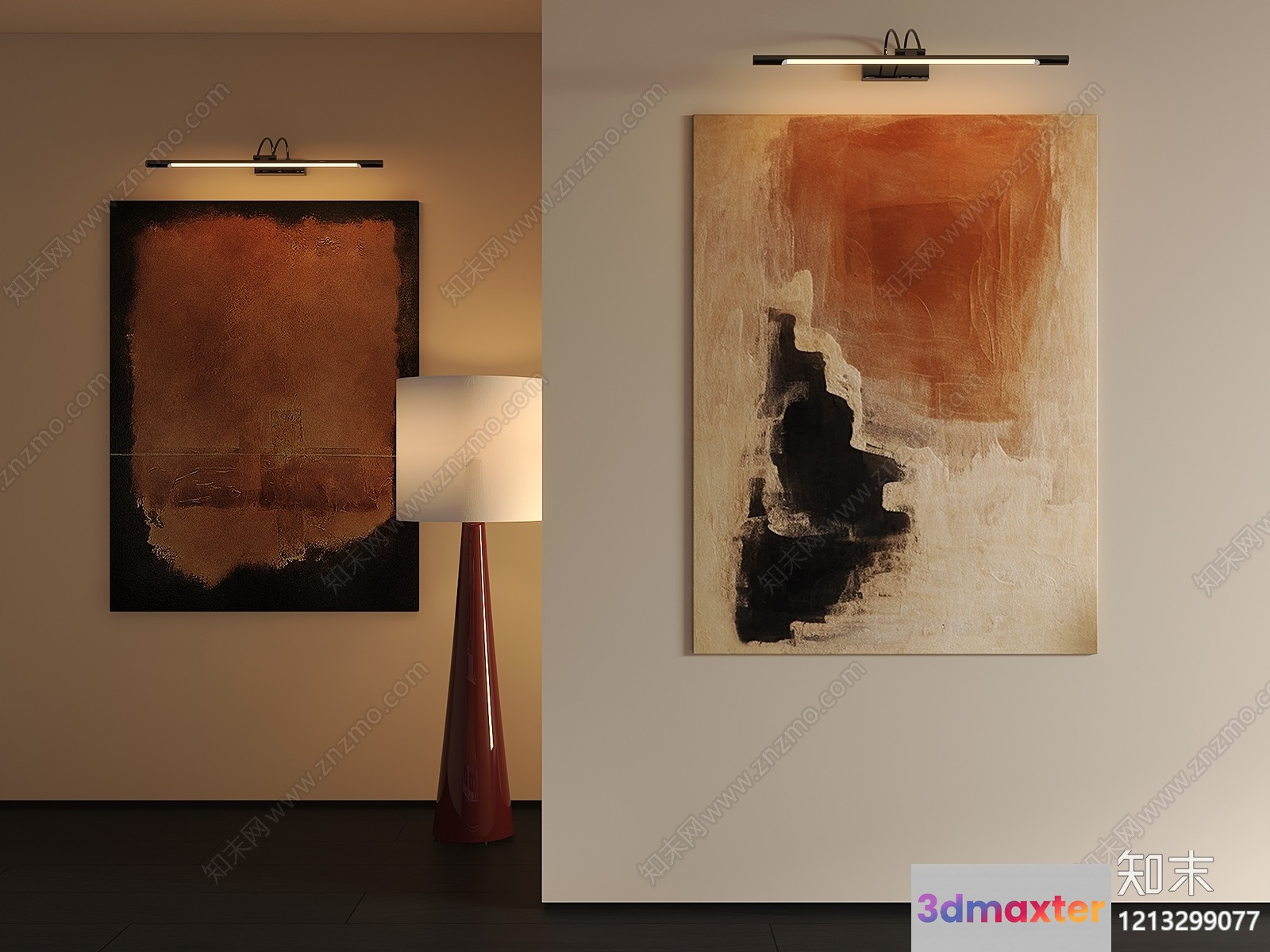 Modern Art Pieces 3D Model - 6706 - VRAY Render