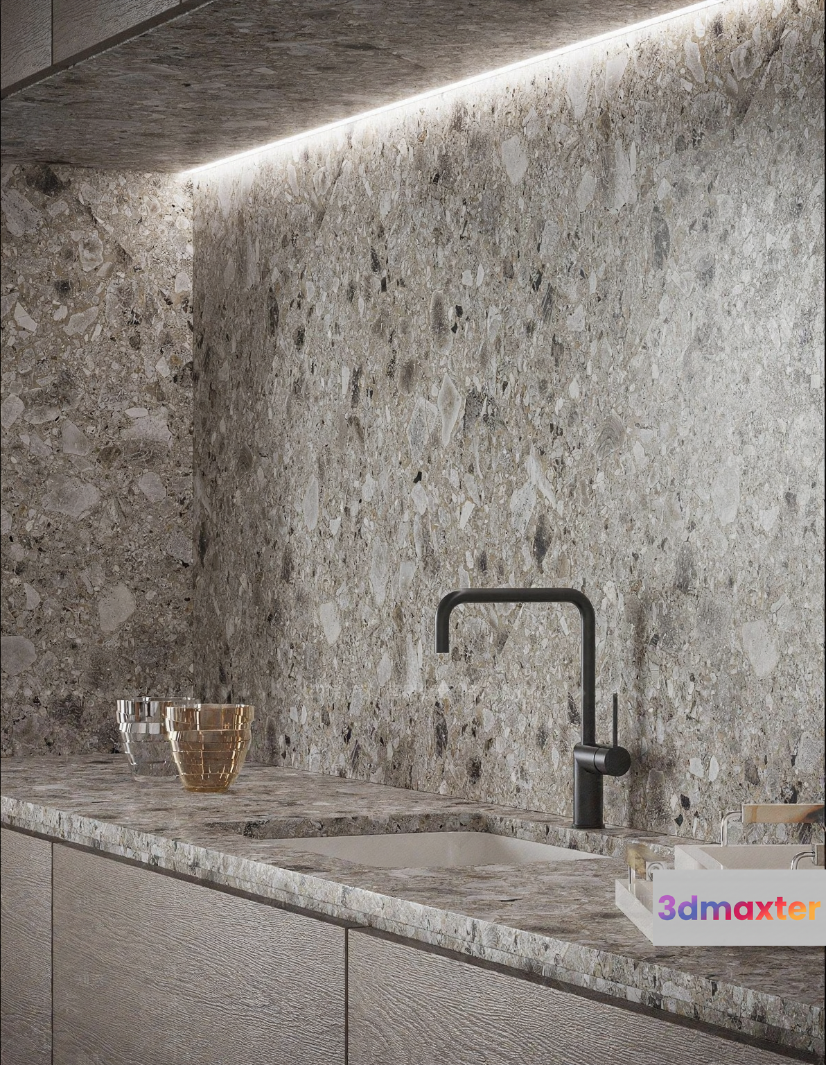 Modern Kitchen Sink 3D Model - 806 - VRAY Render