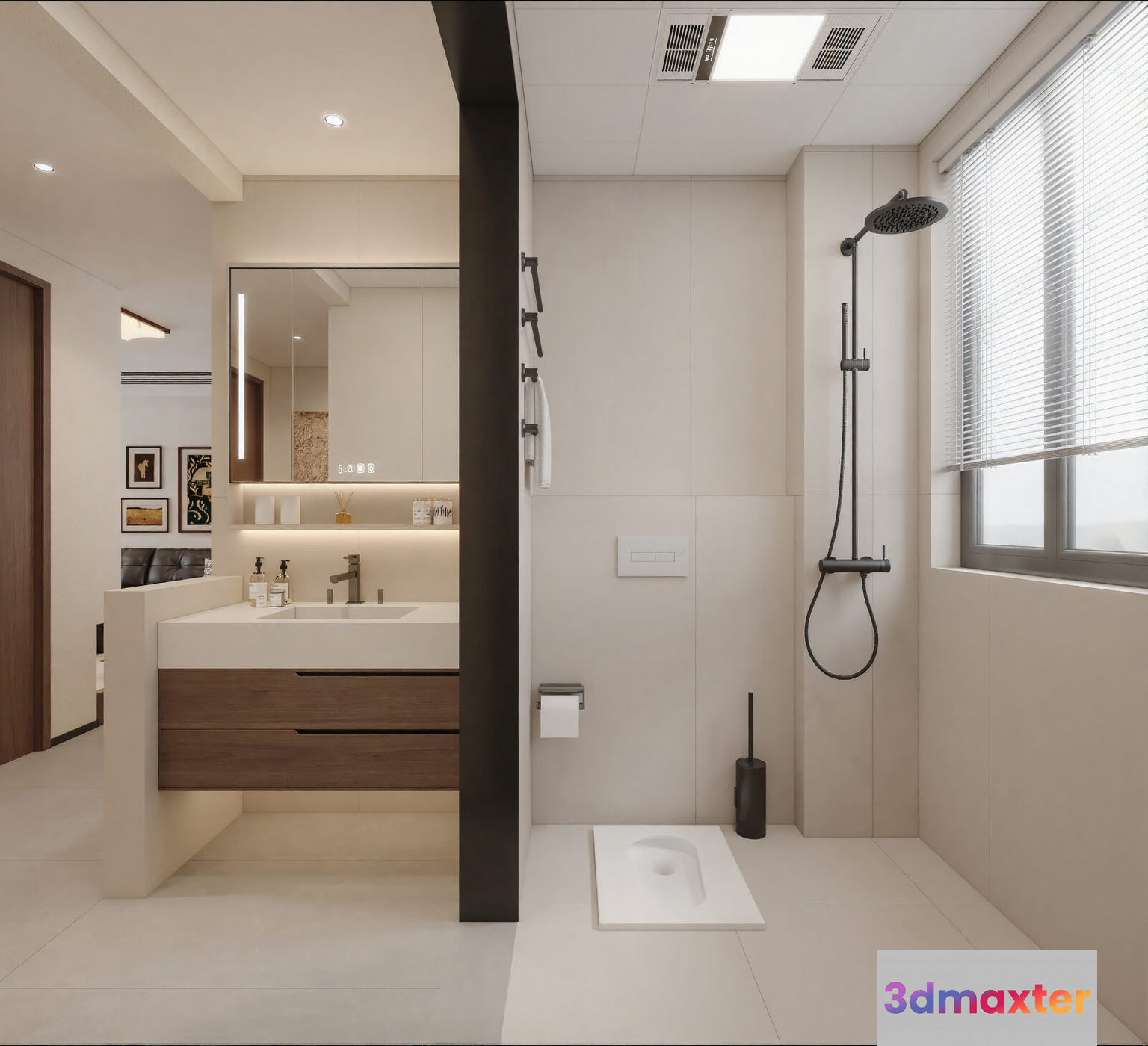 Modern Bathroom Design 3D Model - 19782 - VRAY Render