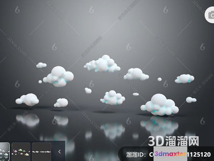 3D Clouds Image 3D Model - 9576 - VRAY Render