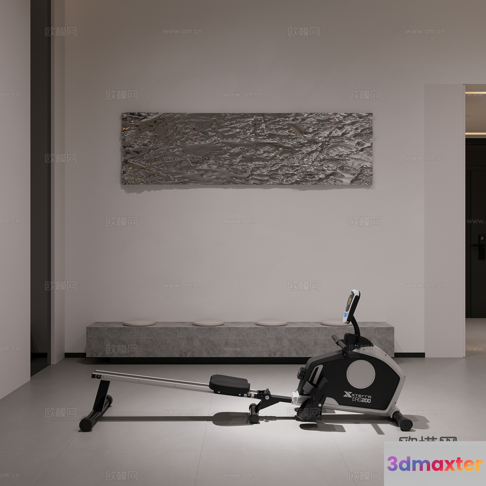 Modern Exercise Room 3D Model - 16773 - VRAY Render