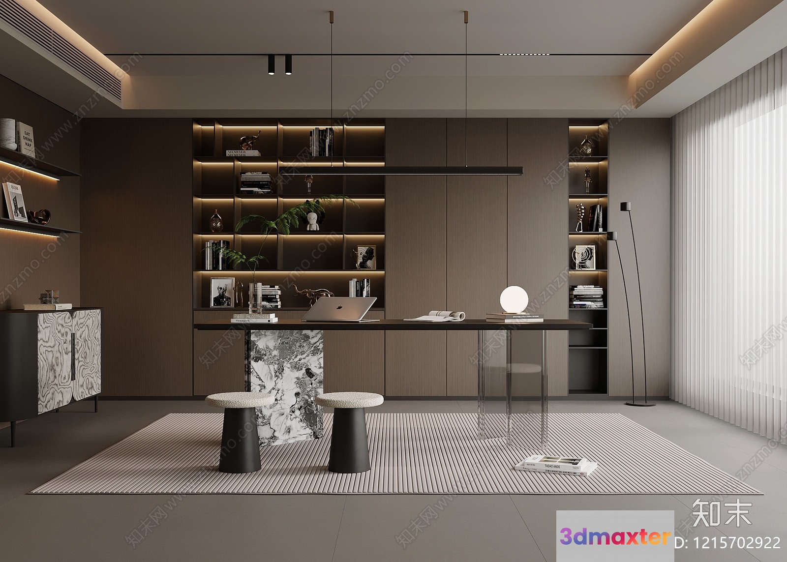 Modern Office Desk 3D Model - 11951 - VRAY Render