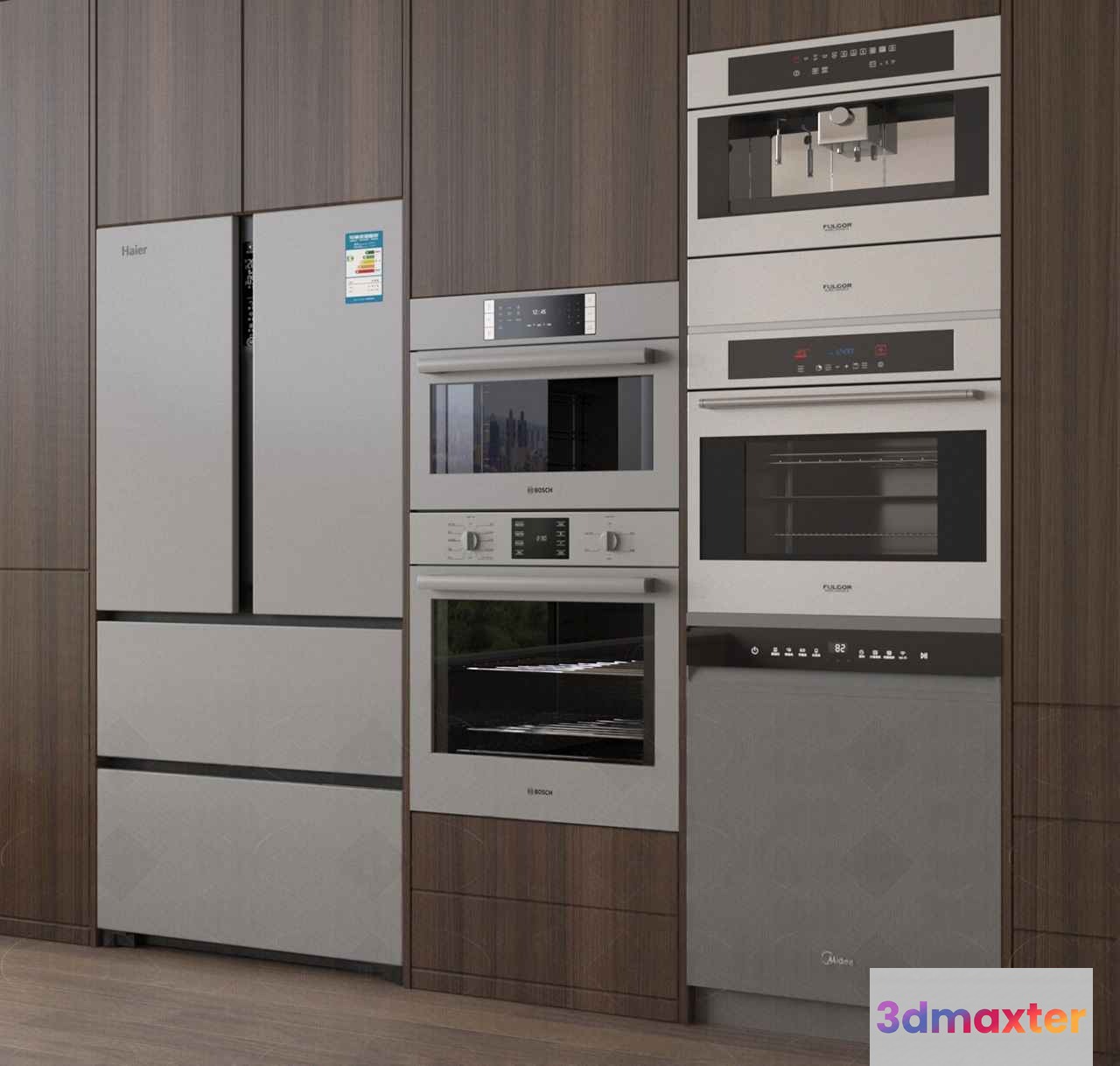 Modern Kitchen Appliances 3D Model - 13917 - VRAY Render