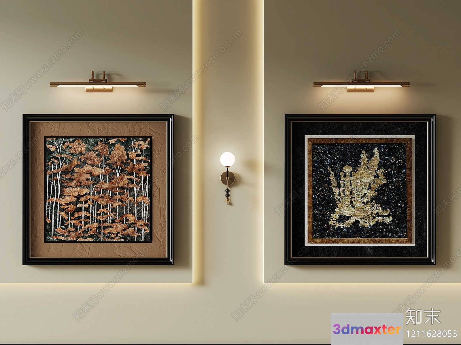 Modern Home Decor 3D Model - 8207 - VRAY Render