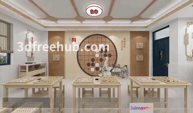 Modern Asian-Style Room 3D Model - 18761 - VRAY Render