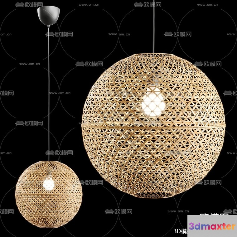 The Single Main Subject Is A Light Fixture And It Is Made Of Wood 3D Model - 2257 - VRAY Render