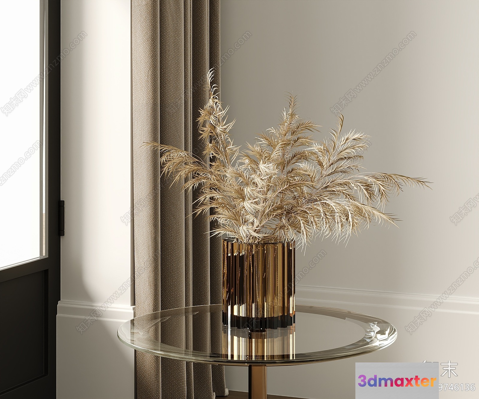 Modern Living Room 3D Model - 1047 - VRAY Render