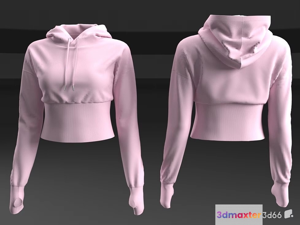 The Main Subject Is A Pink Hoodie 3D Model - 20030 - VRAY Render