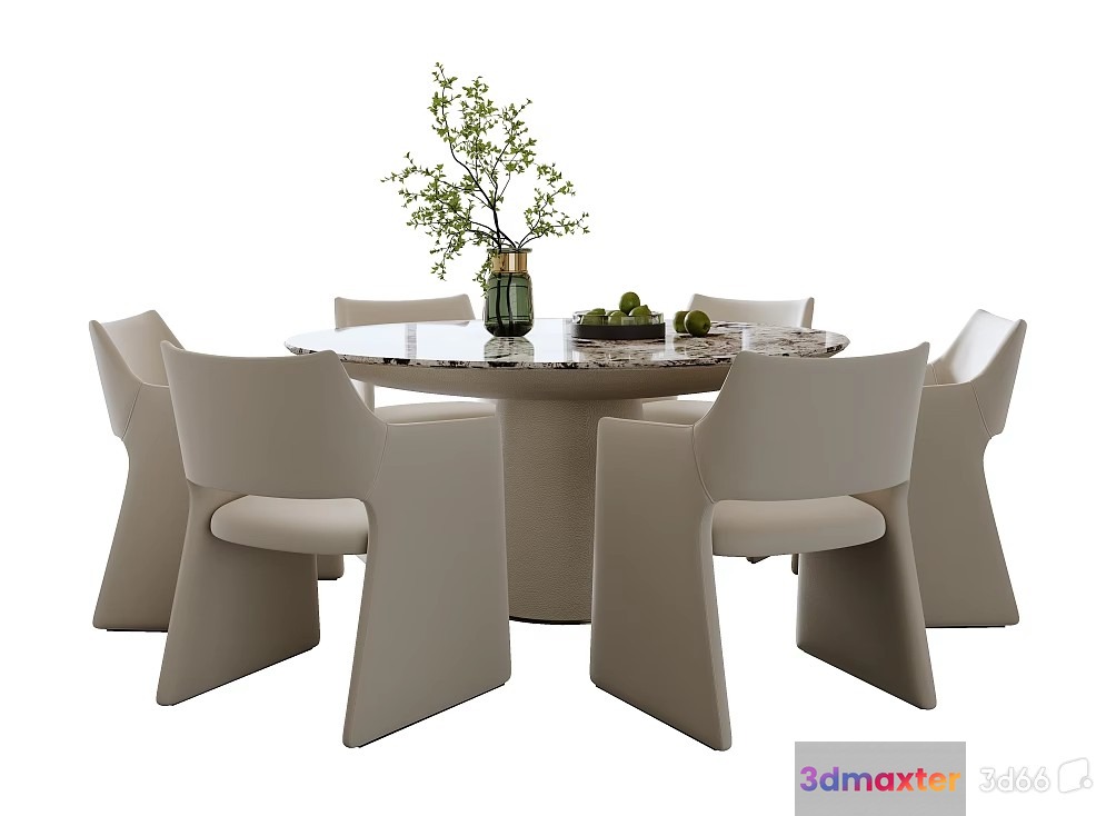 Modern Dining Table 3D Model - 20976 - VRAY Render