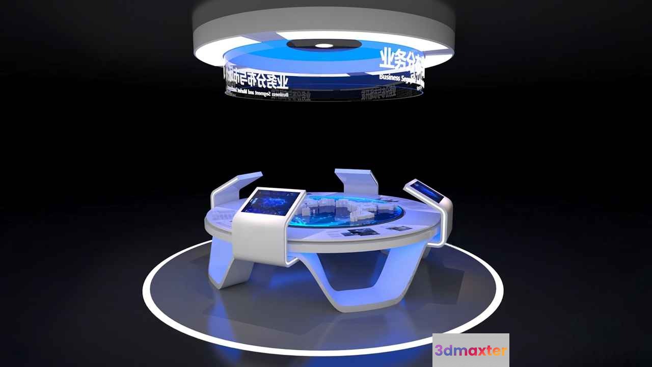 Modern Futuristic Table 3D Model - 660 - VRAY Render