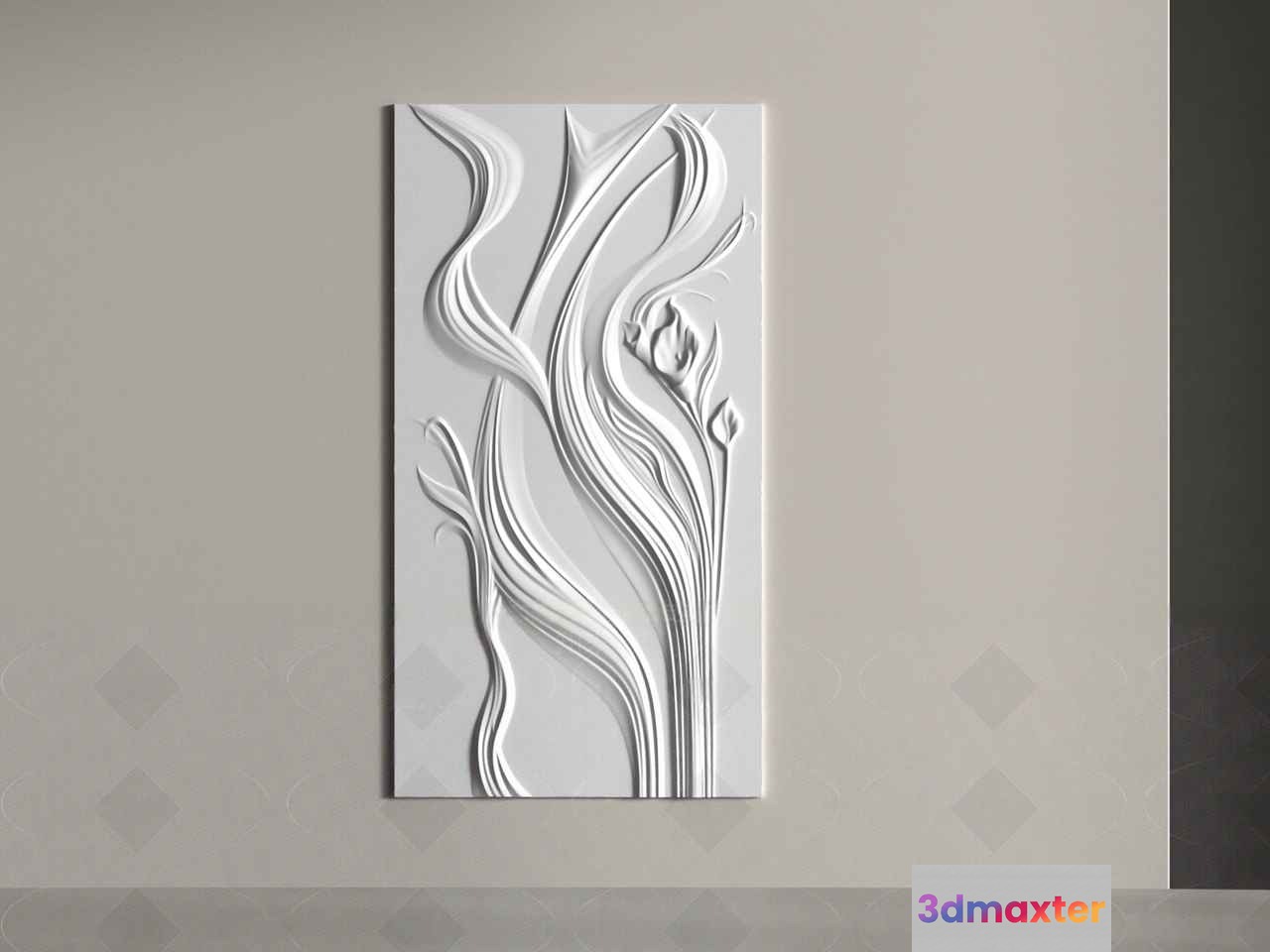 A White Three-Dimensional Art Piece 3D Model - 4223 - VRAY Render