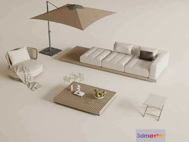 Modern Living Room 3D Model - 11786 - VRAY Render