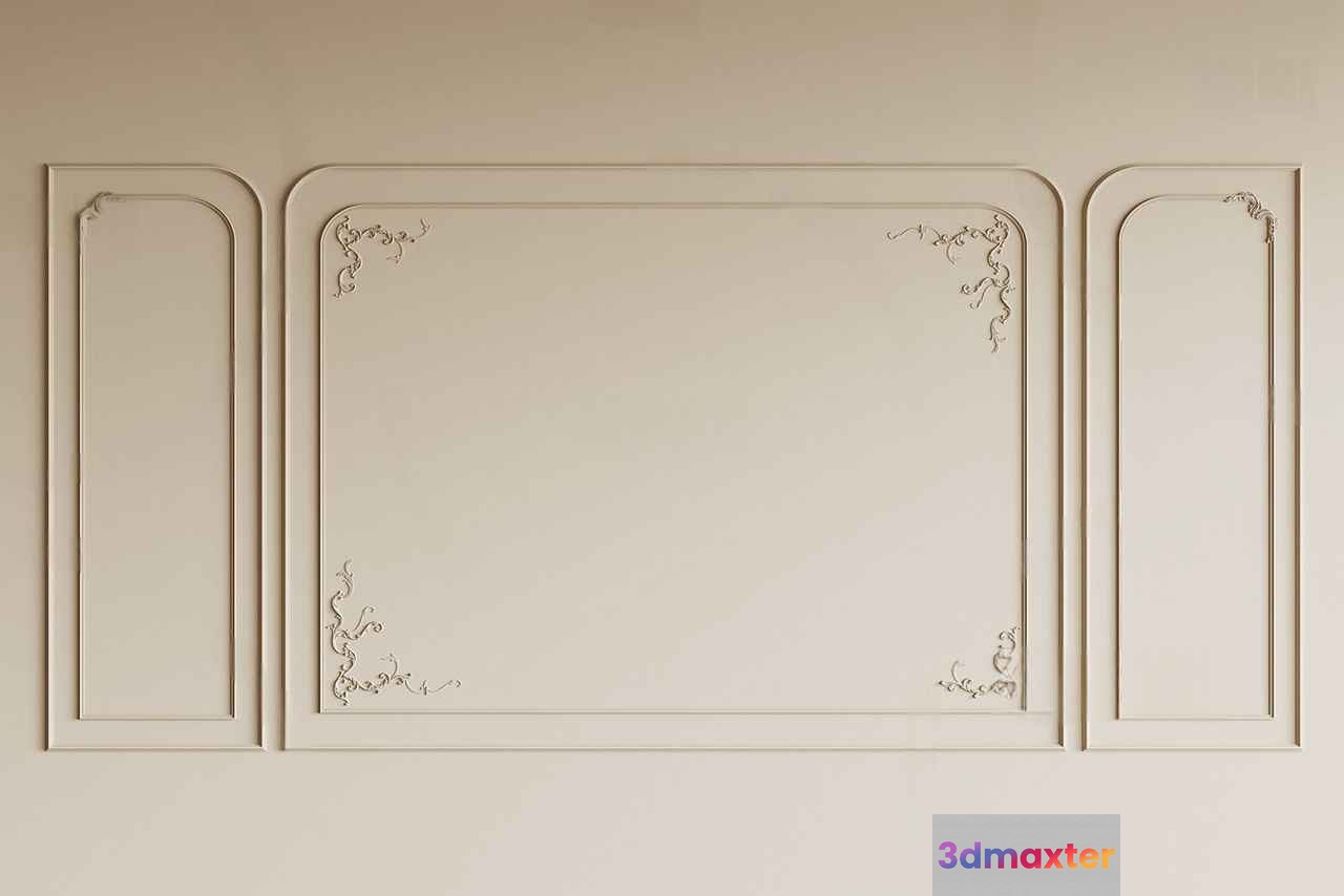A Decorative Wall Panel 3D Model - 11767 - VRAY Render