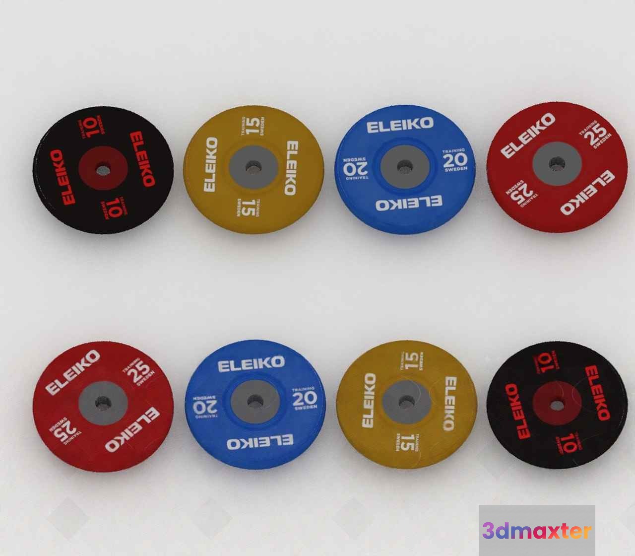 The Main Subject Is A Set Of Eight Round Objects With The Word Ele 3D Model - 16518 - VRAY Render