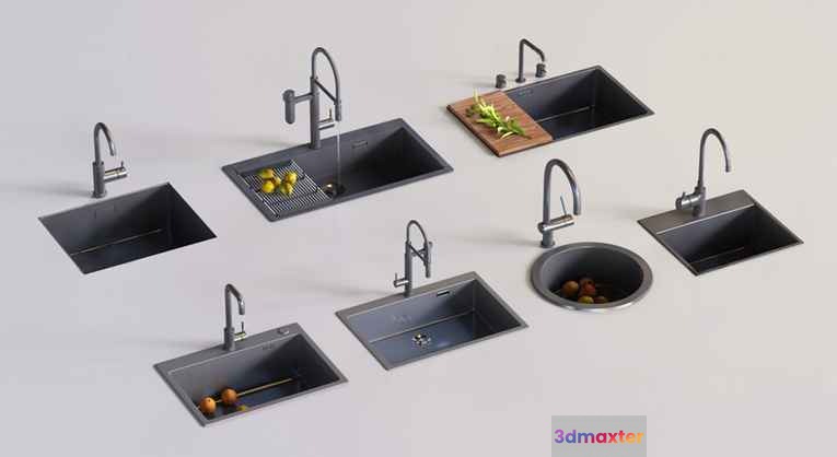 Kitchen Sink 3D Model - 583 - VRAY Render