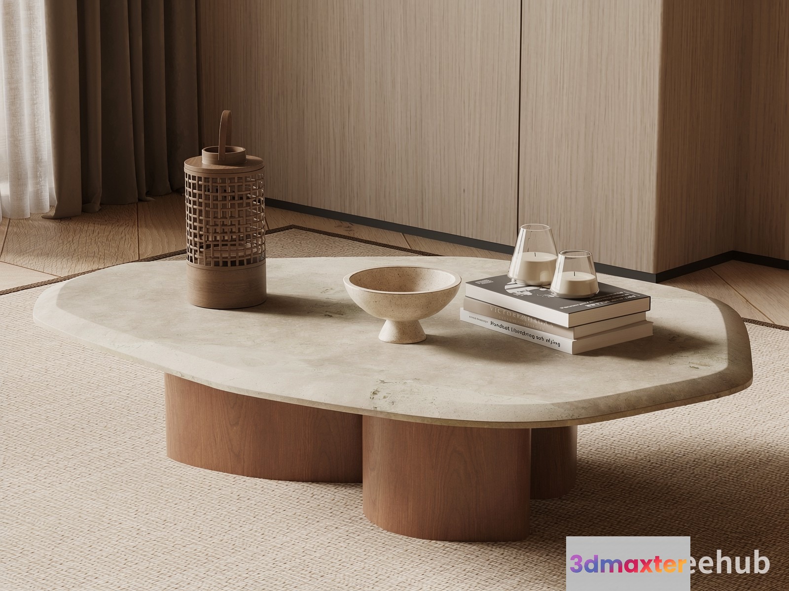 Modern Living Room 3D Model - 22297 - VRAY Render