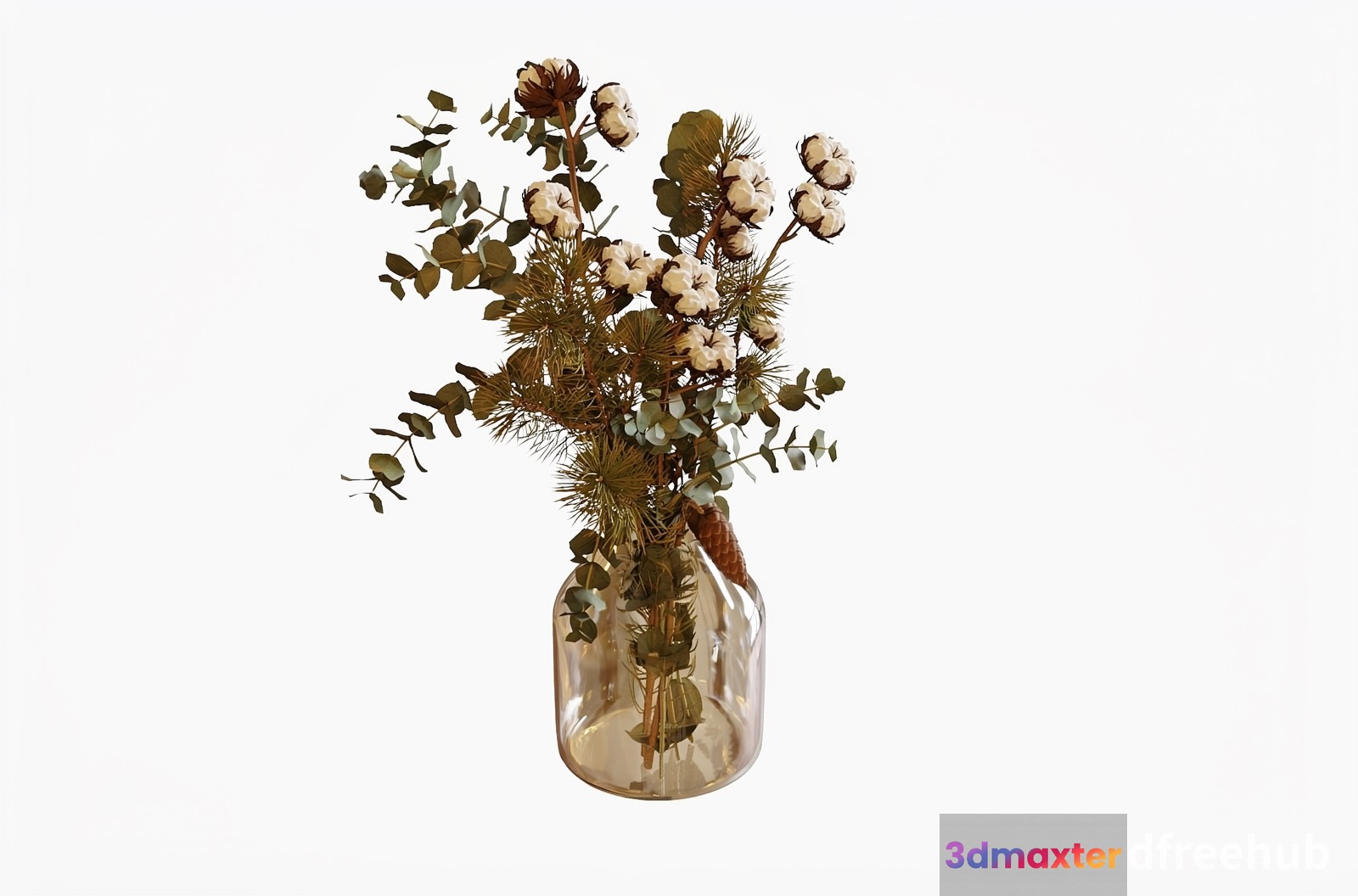Clear Glass Vase 3D Model - 13659 - VRAY Render