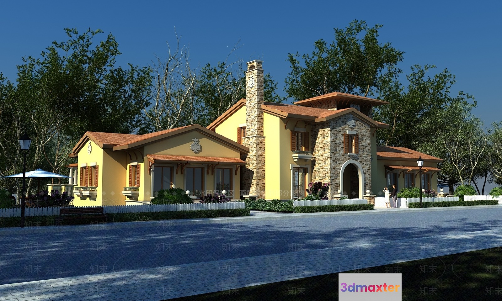 A Large House 3D Model - 14796 - VRAY Render