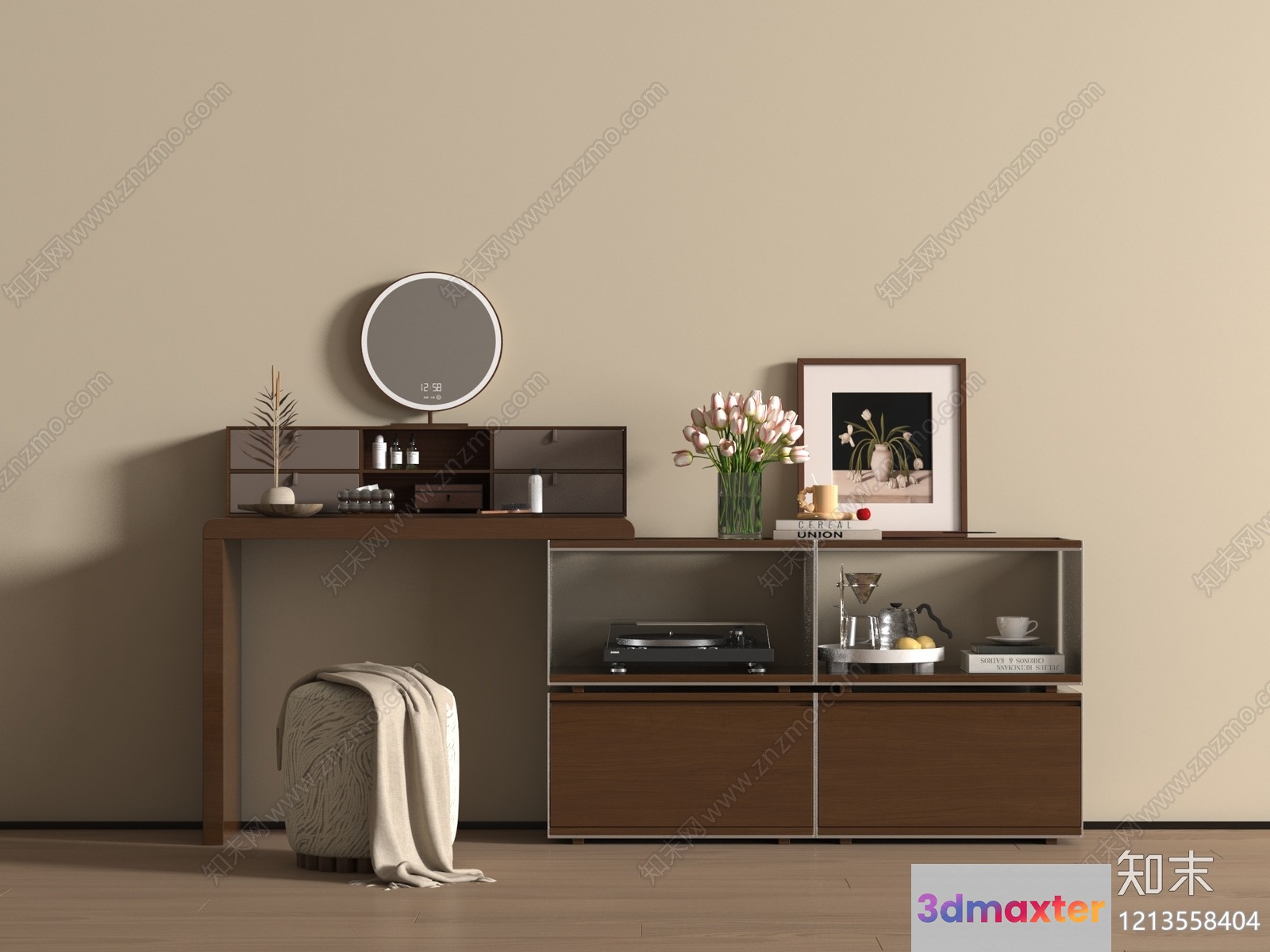 Modern Home Decor 3D Model - 7224 - VRAY Render