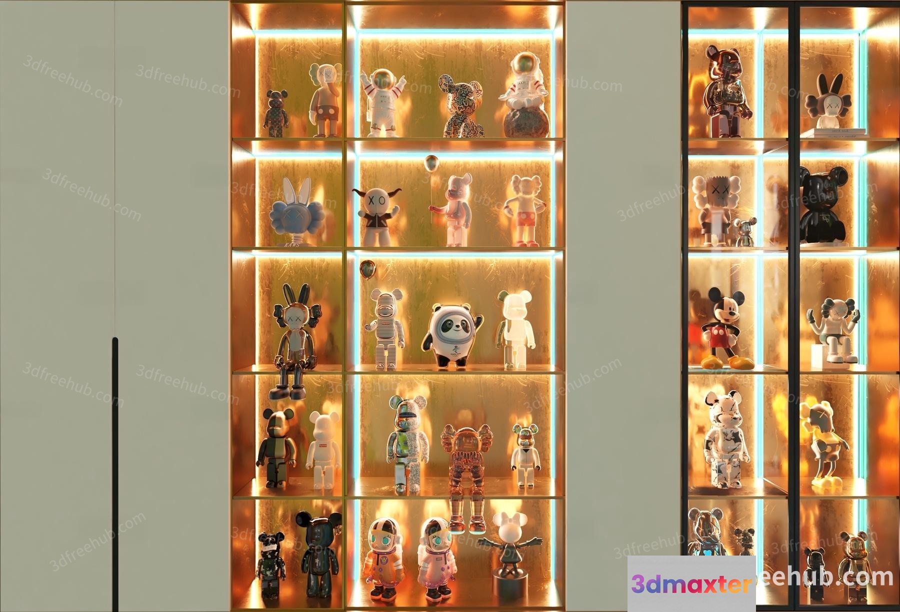 A Collection Of Figurines 3D Model - 20152 - VRAY Render