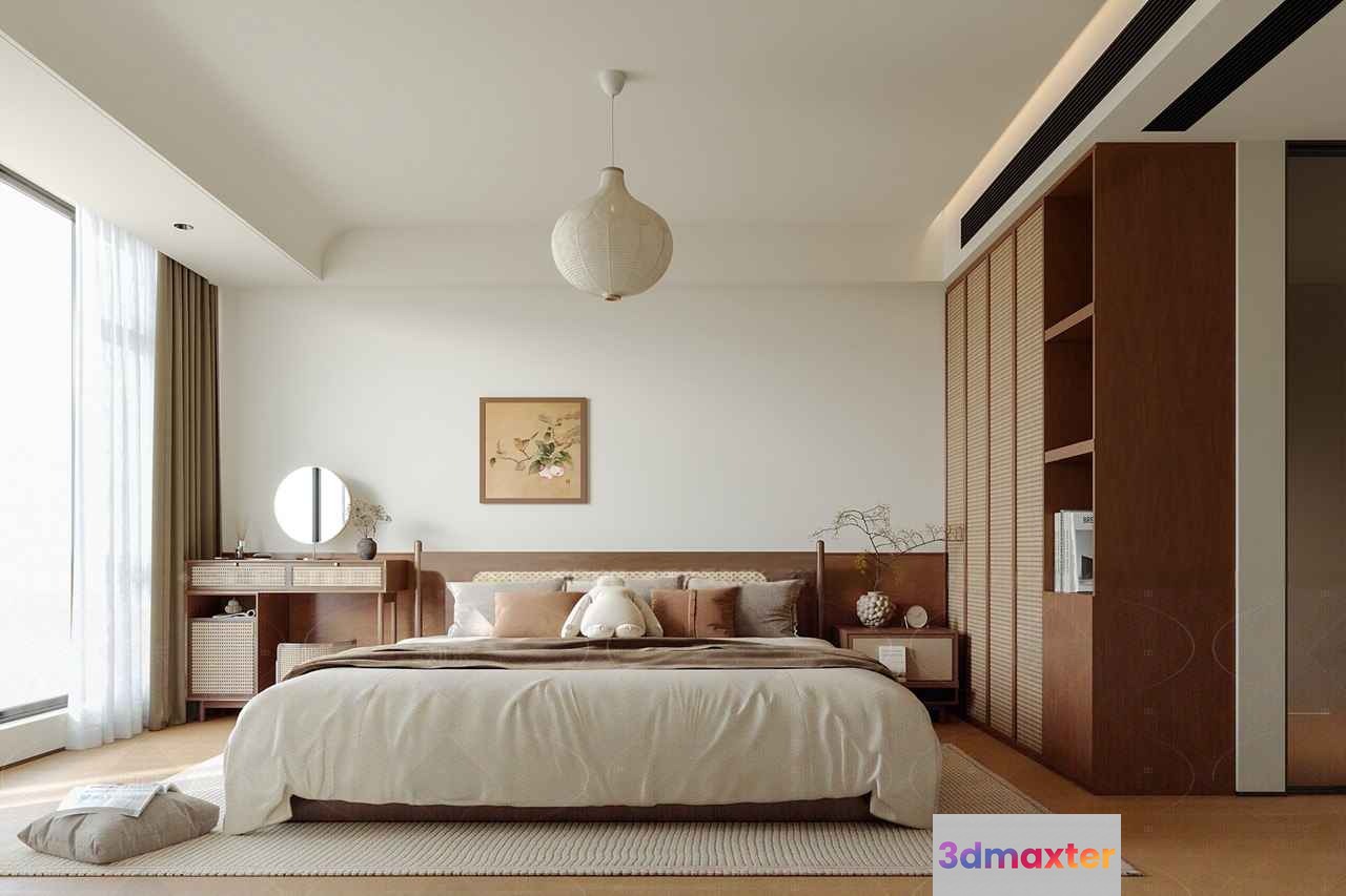 A Large Bed 3D Model - 9285 - CORONA Render