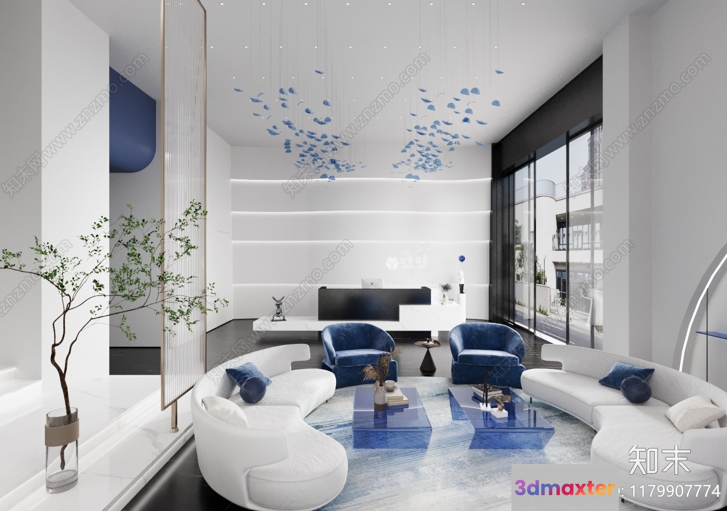 Modern Living Room 3D Model - 17160 - VRAY Render