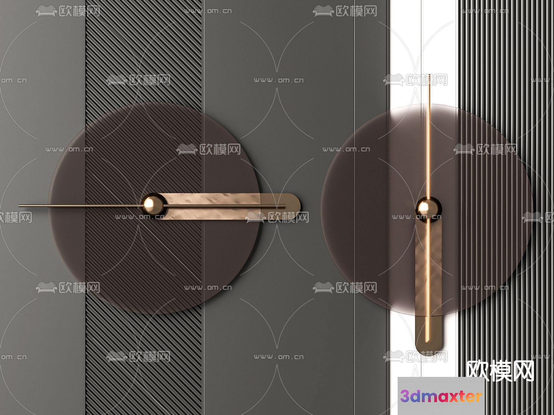 Gold Light Fixture 3D Model - 14939 - VRAY Render