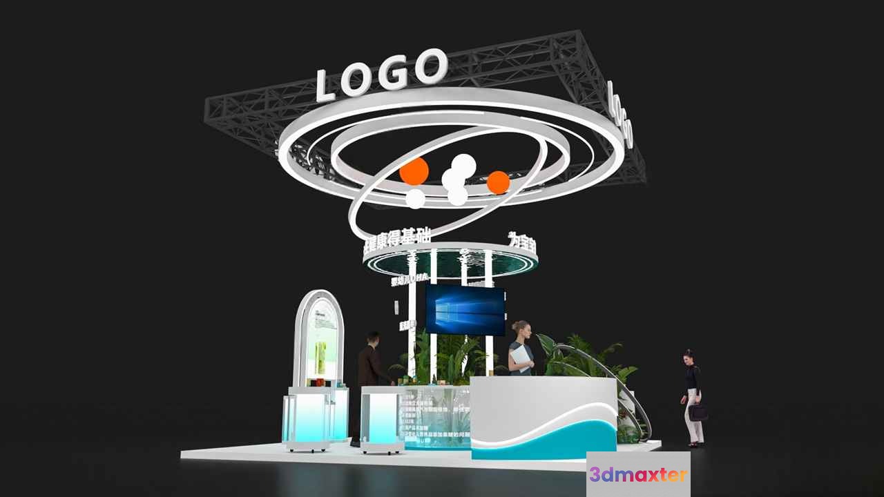 The Main Subject Is A Logo With One Key Characteristic Being A Circular Design 3D Model - 6048 - VRAY Render